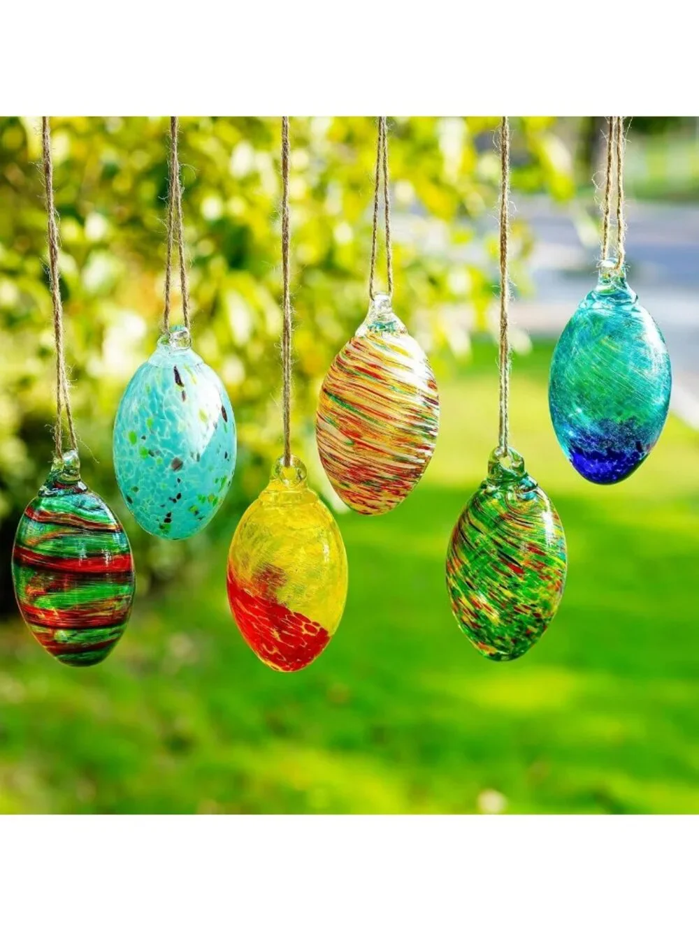 6Pcs Shatter-Resistant Glass Ball Ornaments | Indoor Outdoor Decor, Lightweight